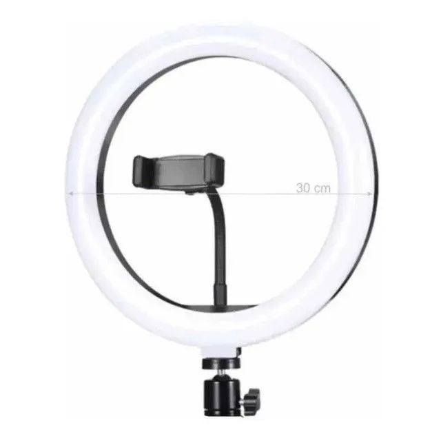 Ring Light 12" 30cm com Tripe 2.1m com Controle de Intensidade e Cor