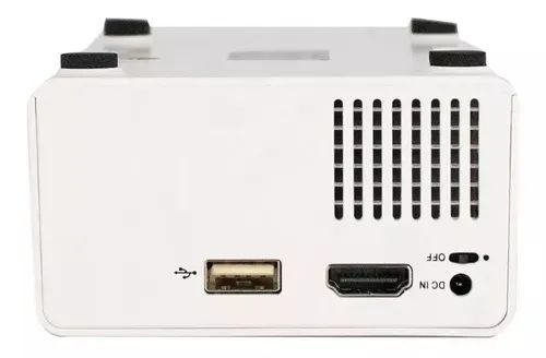 Mini Projetor Portátil Full Hd Led 600 Lumens Usb Sd Hdmi Branco 127/220v - Foto 4