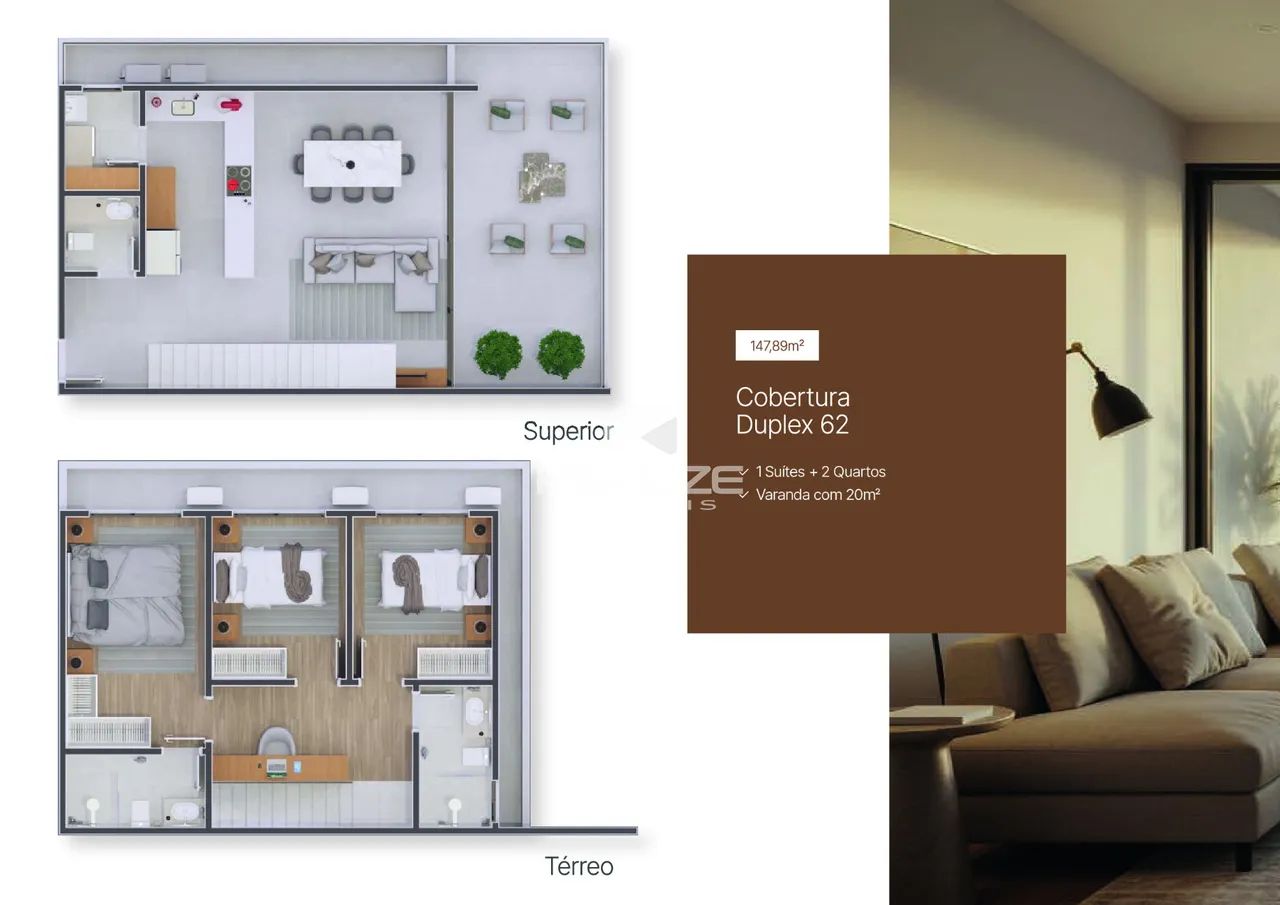 Apartamento Duplex à venda no Edifício Varandas com 3 Quartos (1 Suíte). - Foto 3