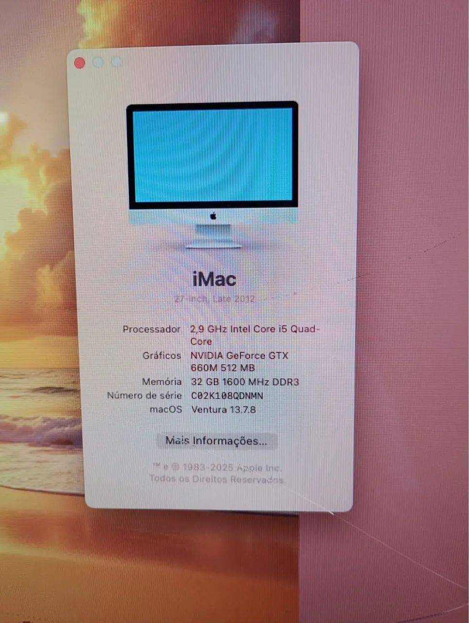 Vendo Imac 2012 A1419 27 polegadas  - Foto 4