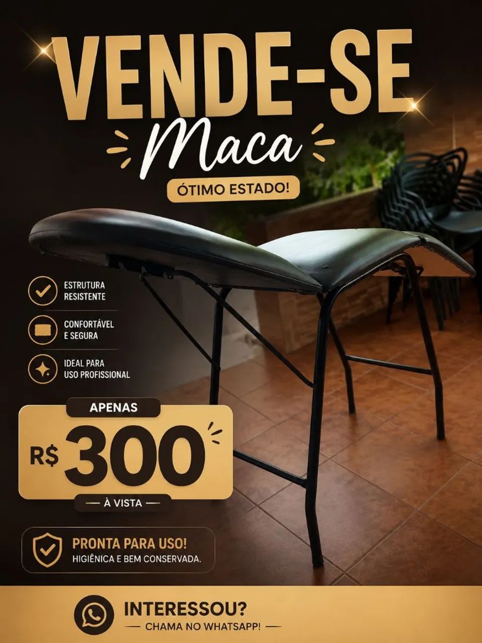 Uma maca de 3 divisãos 