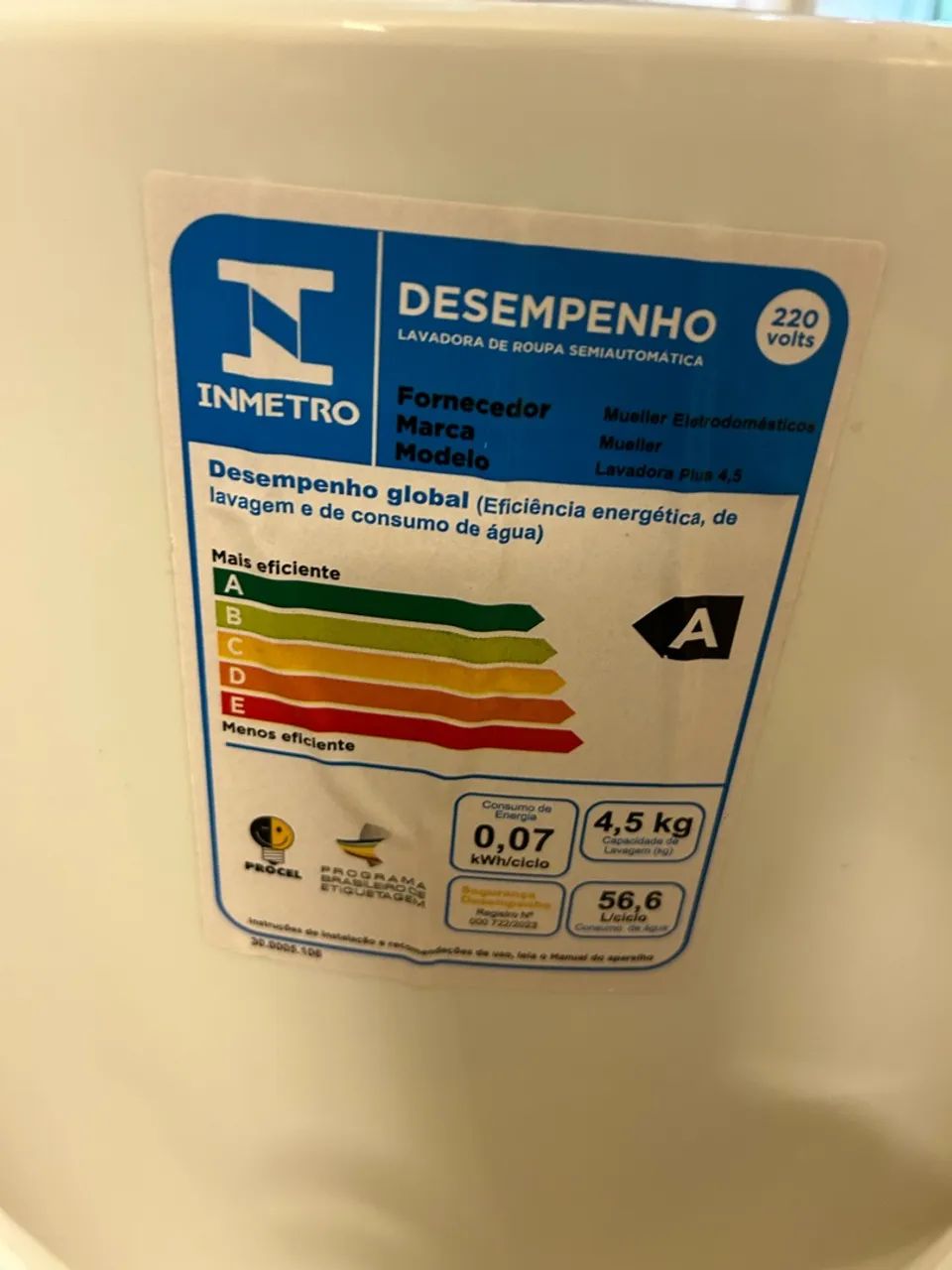 Tanquinho 4,5kg Muller  - Foto 5