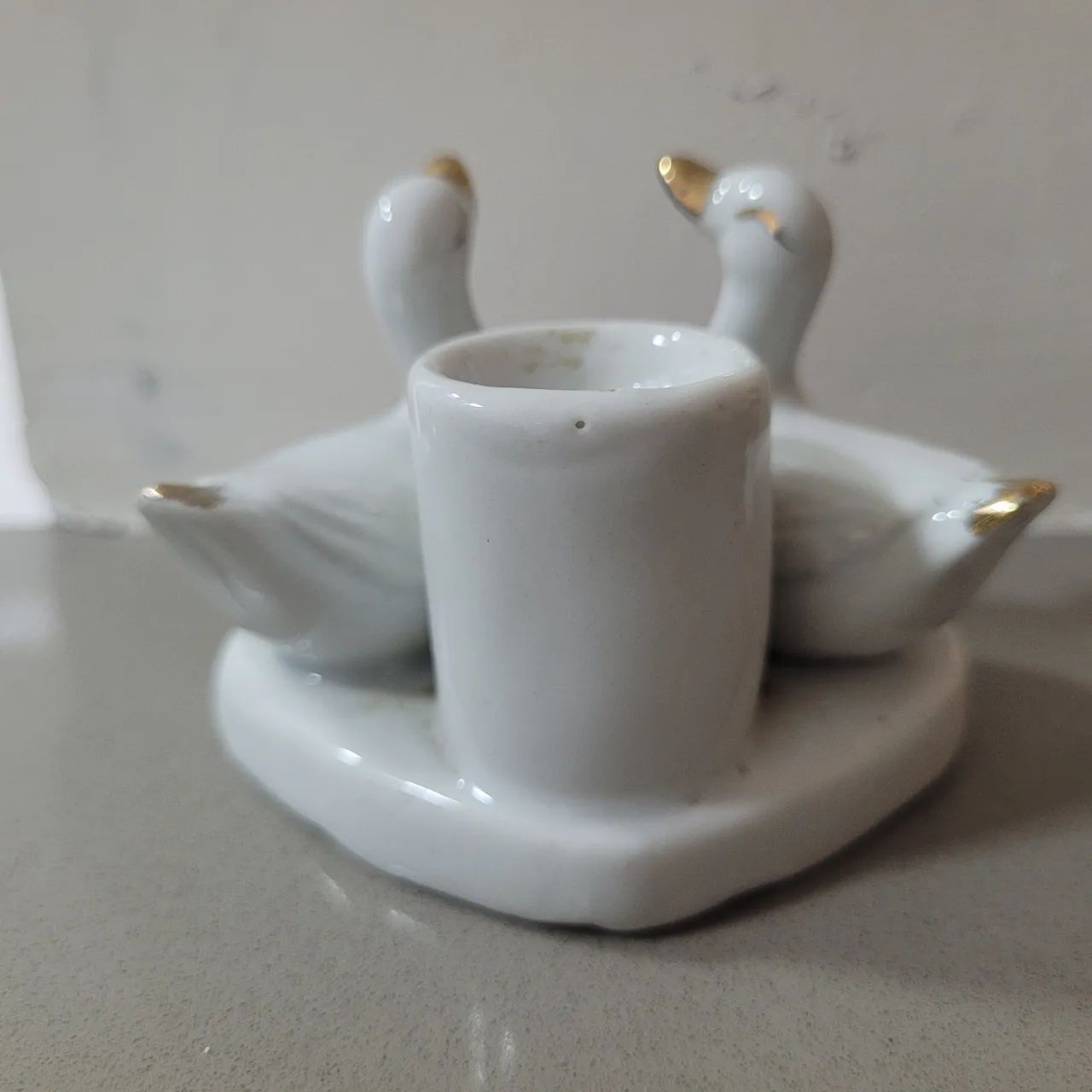 Enfeite de porcelana 2 cisne  - Foto 3