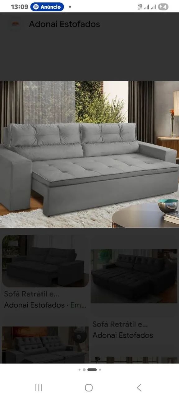 Sofa retratio 3 lugares  - Foto 2