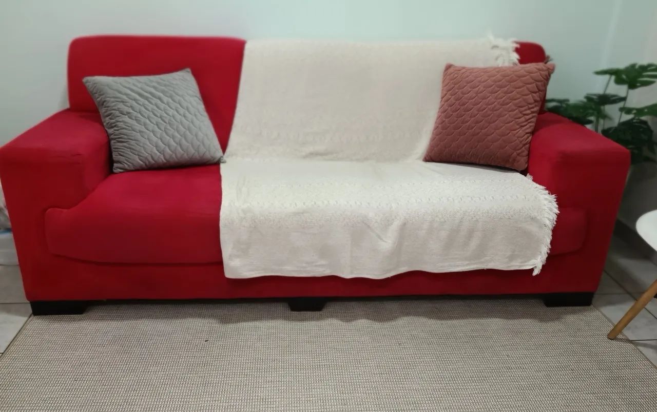 SOFA MODERNO VERMELHO 2 M - Foto 2
