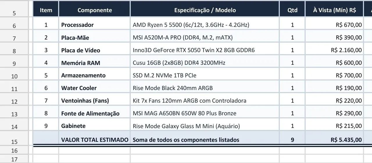 Pc gamer Ryzen 5500 rtx 5050 - Foto 3