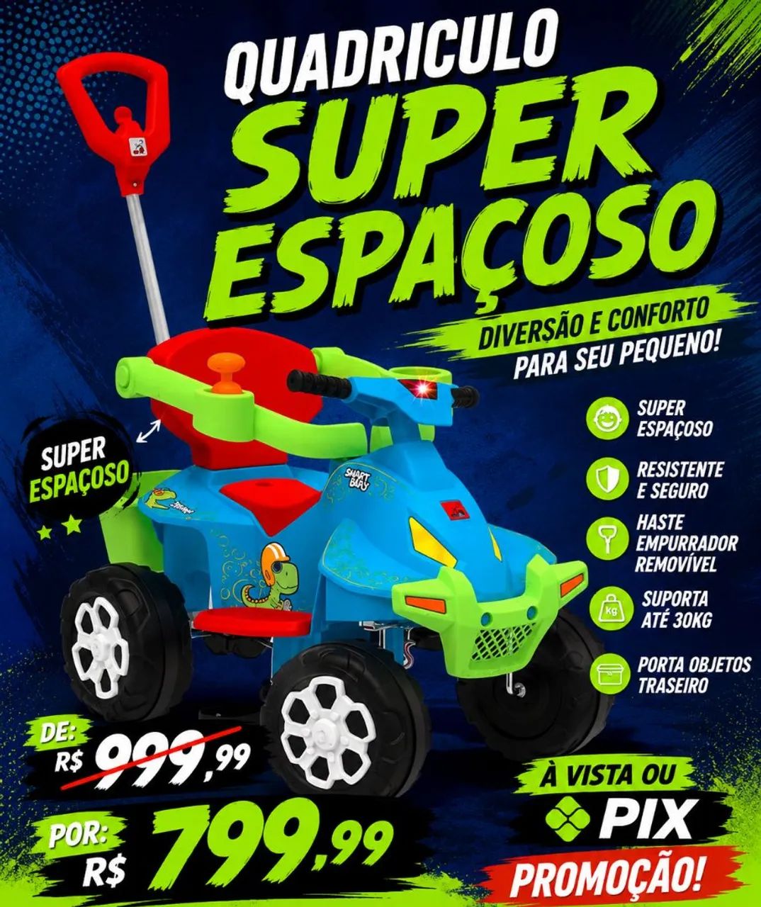 Quadriculo super espaçoso