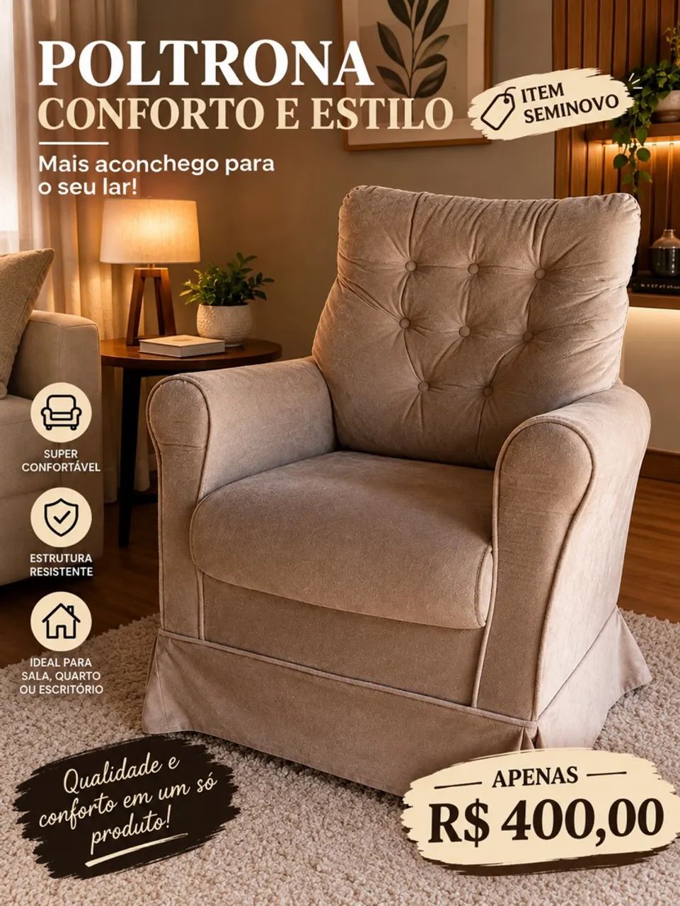 Poltrona para sala de estar