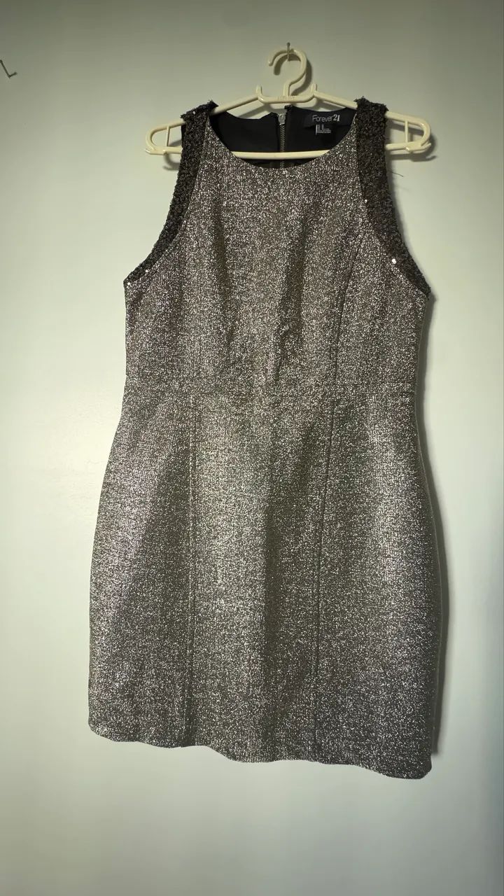 Vestido malha lurex Da Forever21