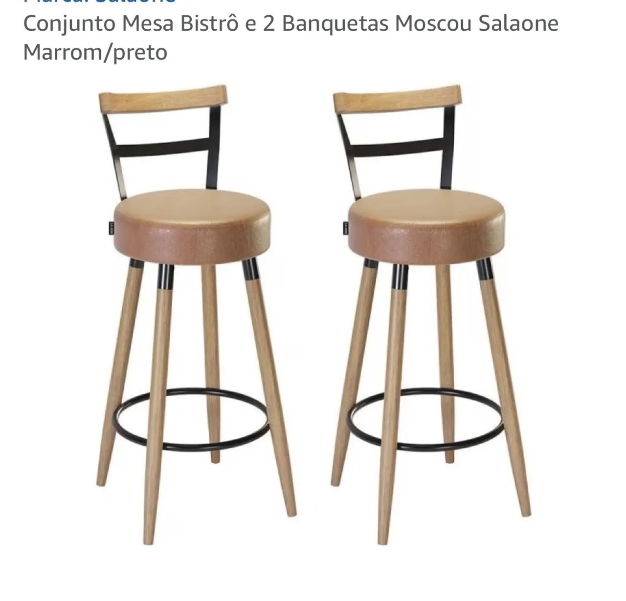 Mesa alta com duas cadeiras alta  - Foto 3