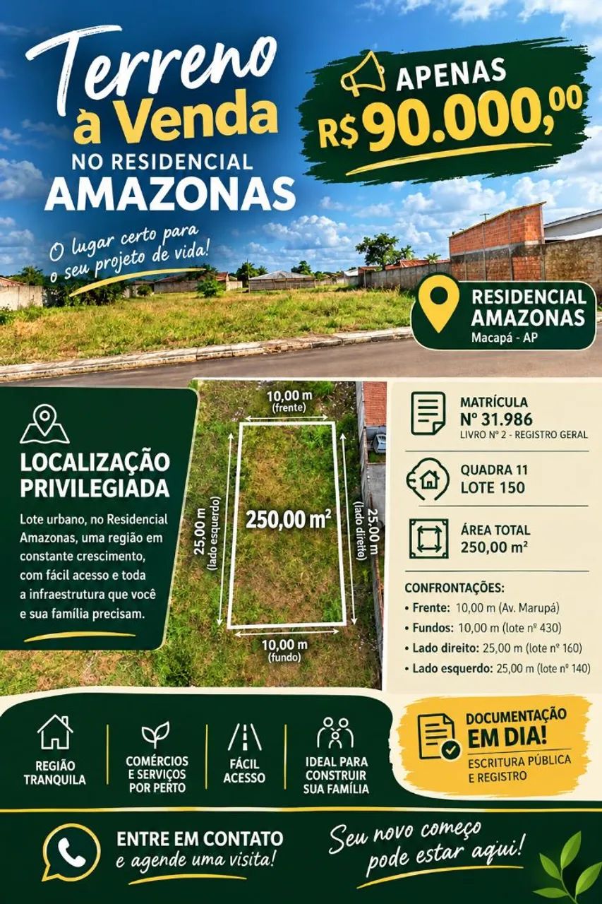 Lote no Residencial Amazonas 
