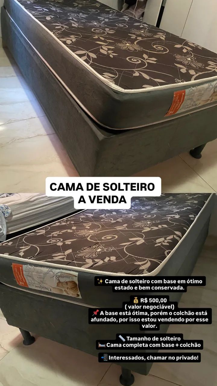 Vende-se cama de solteiro 