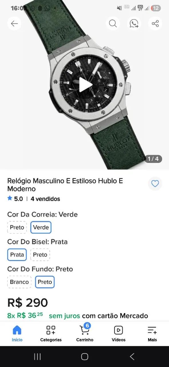 Relógio primeira linha