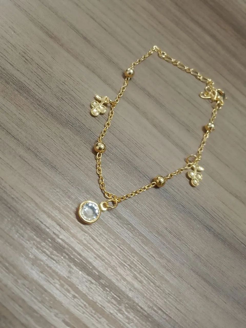 Pulseira de Zircônia Banhada a Ouro 