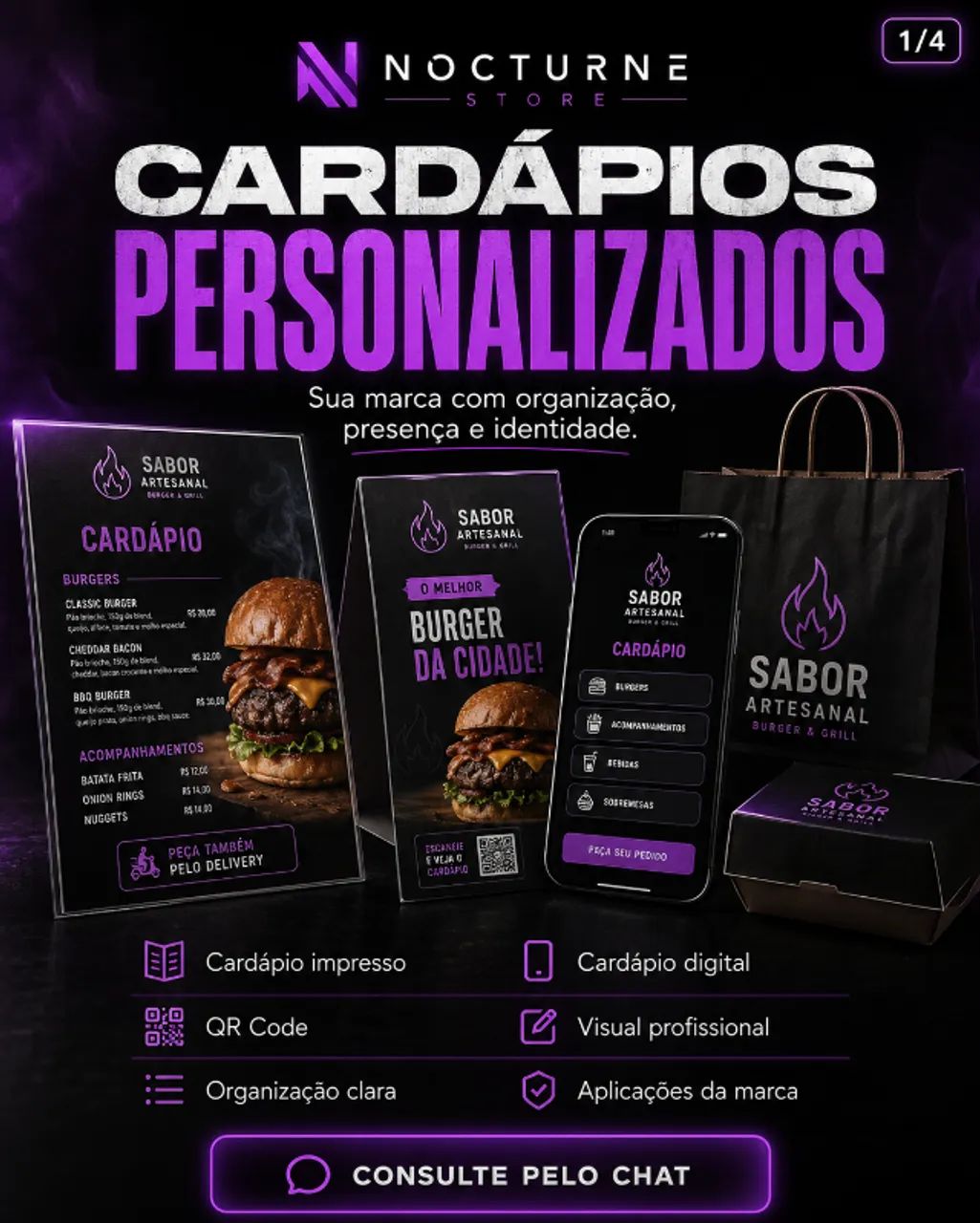 Cardápio Personalizado | Restaurante, Lanchonete e Delivery