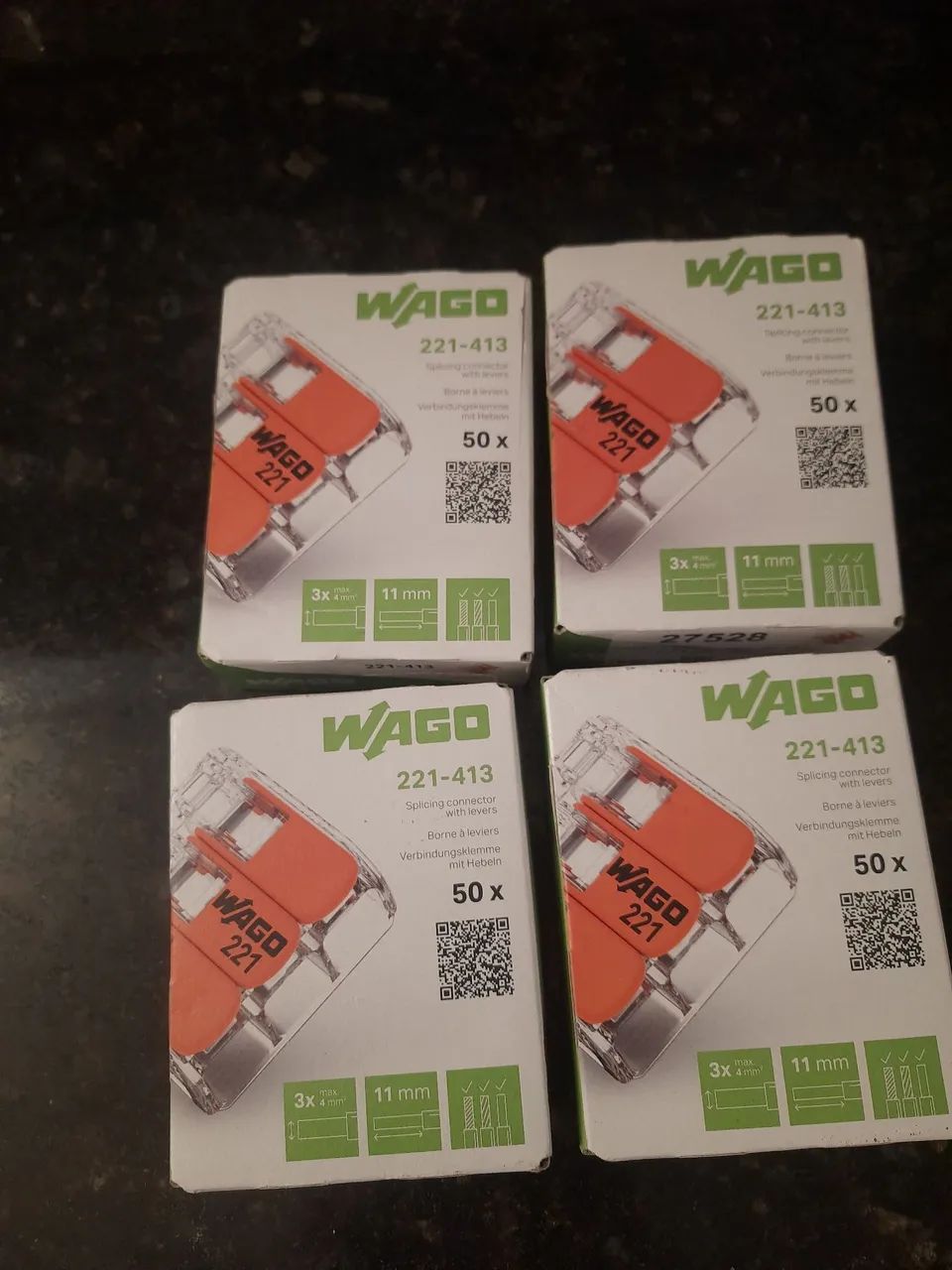 Conectores Wago 221-413 2 caixa