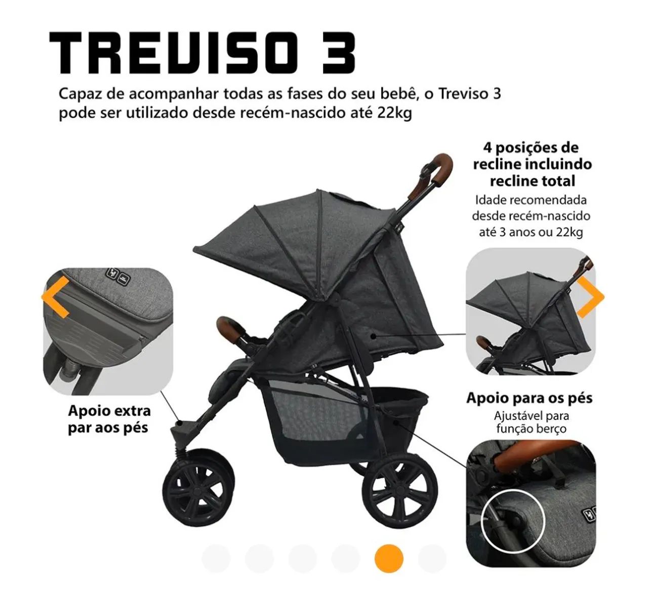 Carrinho Treviso 3 ABC Design - Foto 2