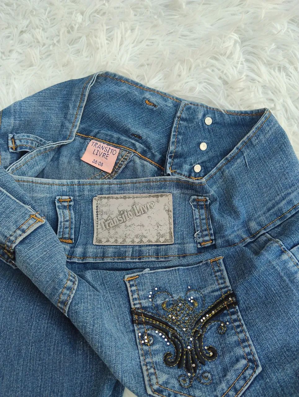 Calça Jeans Trânsito Livre Cós baixo 38 - Foto 4
