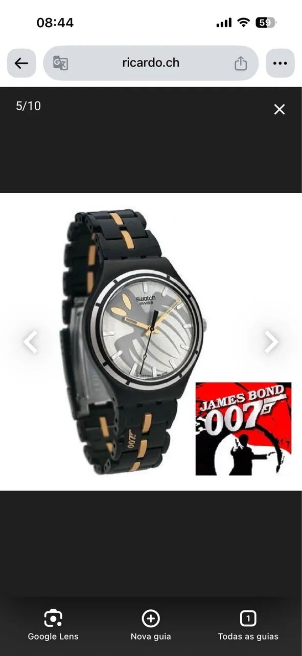 Relógio Swatch 007 Blofeld Spectre James Bond