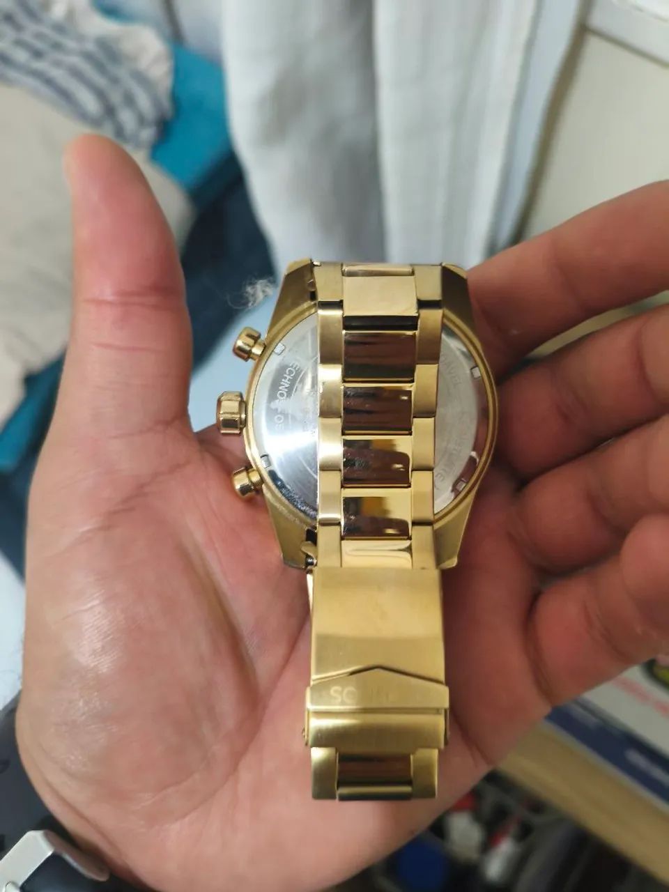 Relógio Technos legacy dourado  - Foto 4