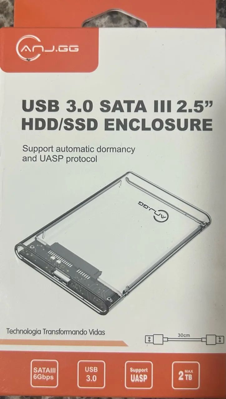 CASE EXTERNO 3.0 PARA HD 2,5" E SSD SATA - Foto 2