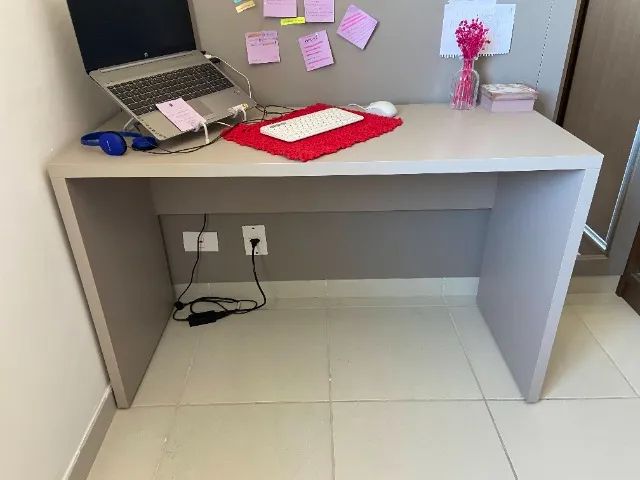 Mesa de Escritório, Mesa de Estudo | cor: cinza - Foto 4