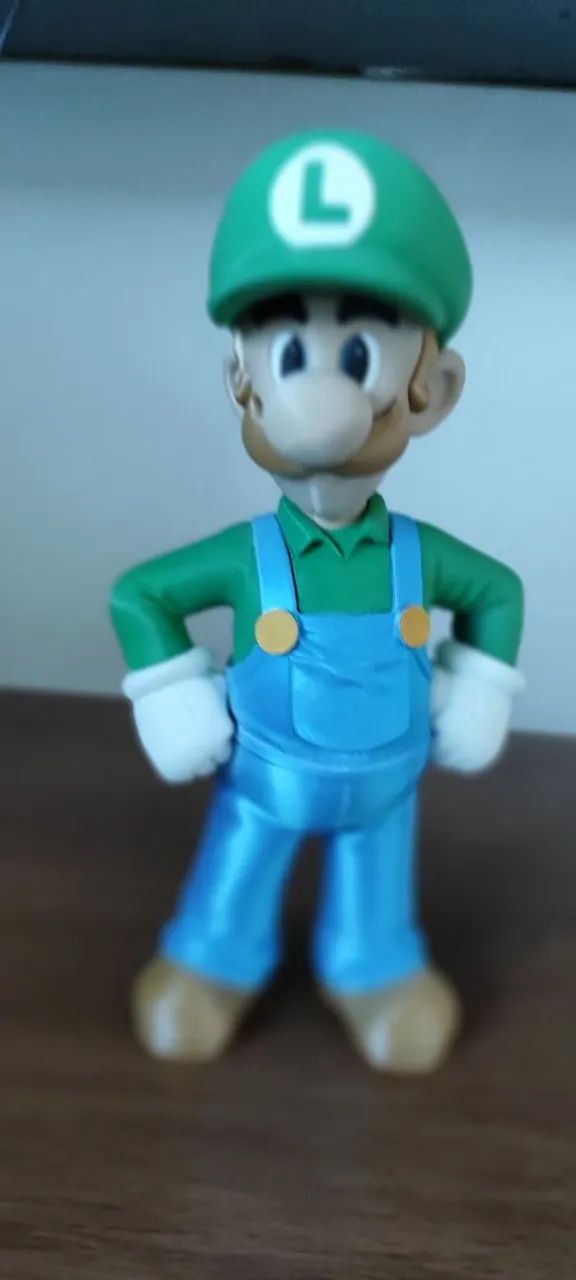 Boneco Luigi  - Mario Bross 23cm