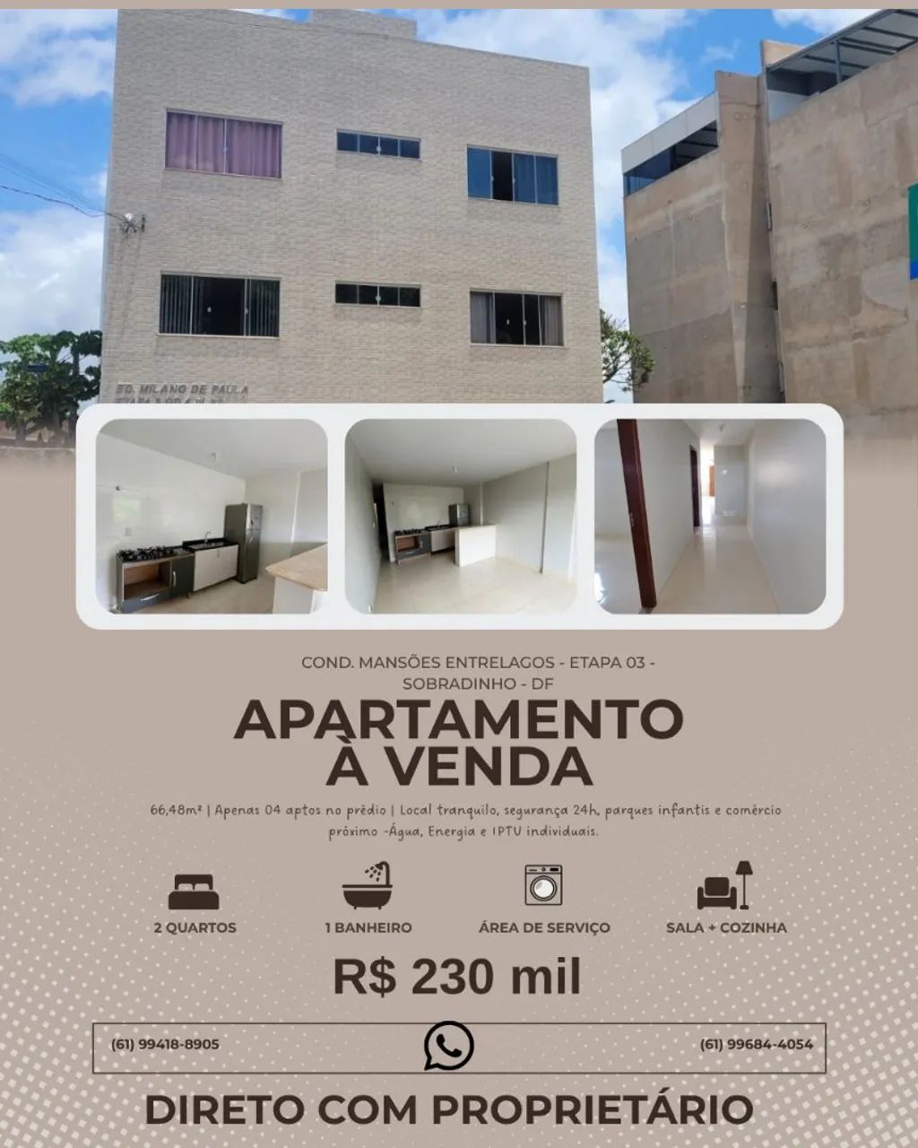 Apartamento a venda - Cond. Mansões entrelagos 