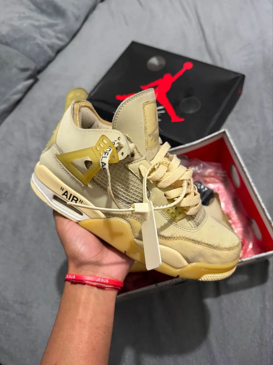 Off-White x Air Jordan 4 Sail - Foto 2