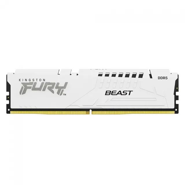 Memória Ram DDR5 Kingston Fury Beast, 16GB, 6400MHz, CL32 Branca NOVA