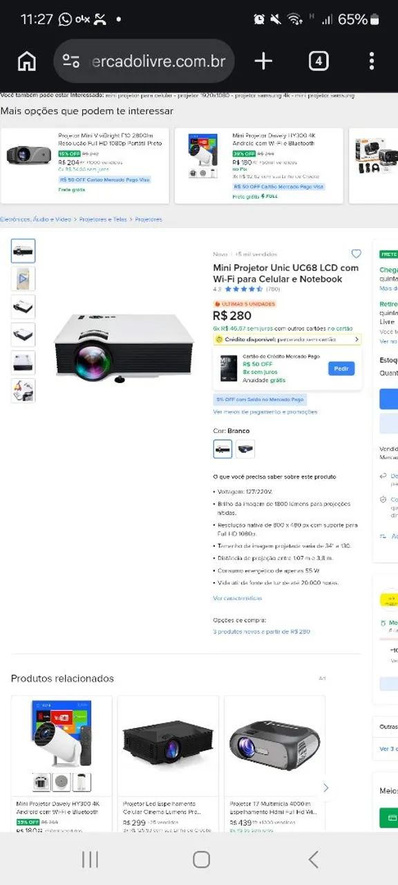Projetor sem controle - Foto 4