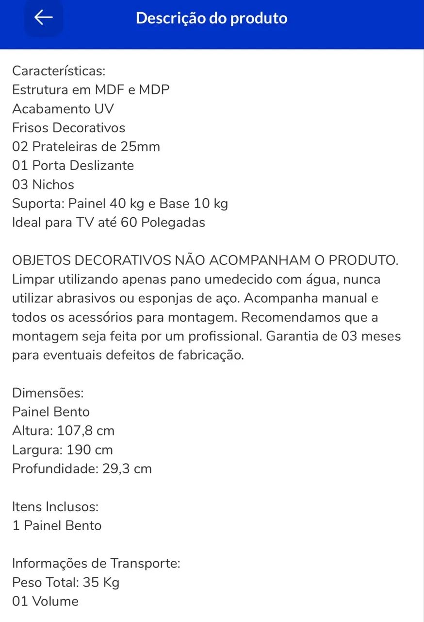 Painel Para TV até 60 Polegadas Ripado com Nichos  - Foto 2