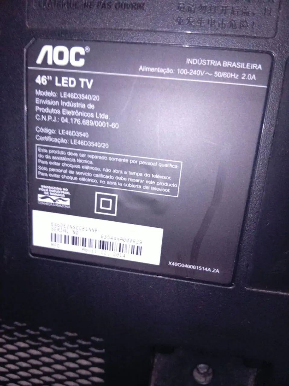 Televisão AOC com defeito  - Foto 3
