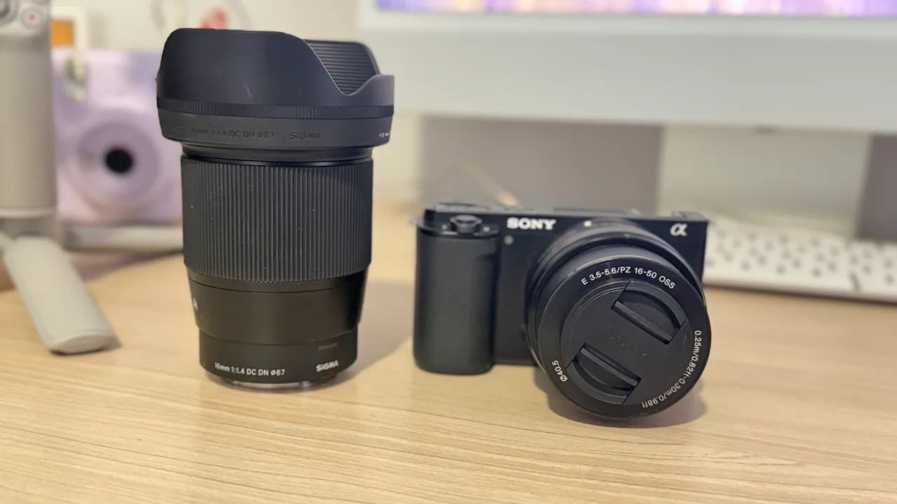 Câmera zve-10 e lentes 