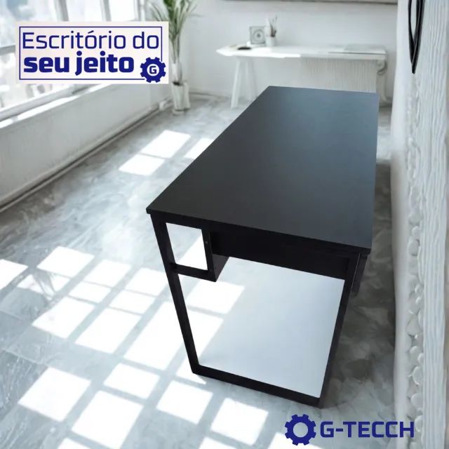 Mesa Industrial Reforçada 1,1m NOVA Birô Multiuso Computador Notebook Escritório de Estudo - Foto 3