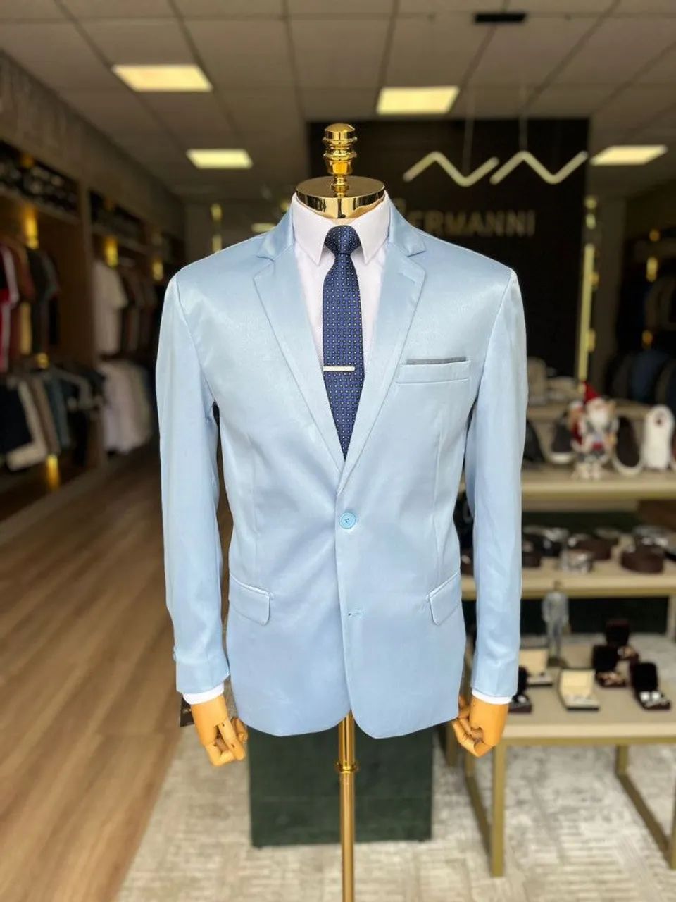 Terno Azul Bebê Poliviscose  - Foto 2