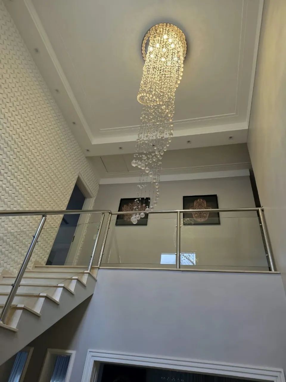 Lustre em cascata longa.Conservado  - Foto 3
