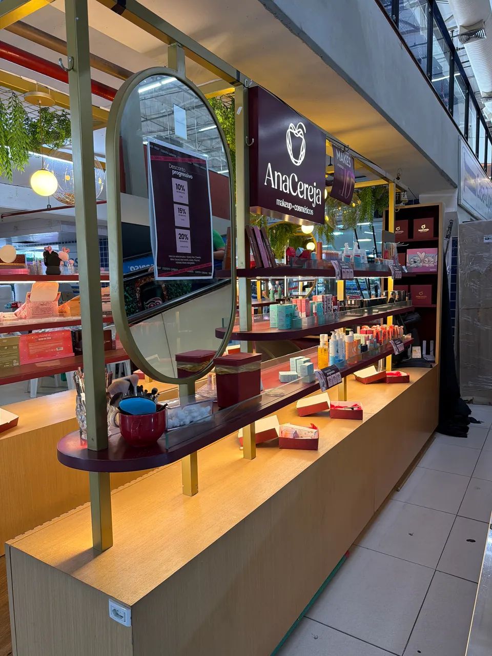 Quiosque de maquiagem