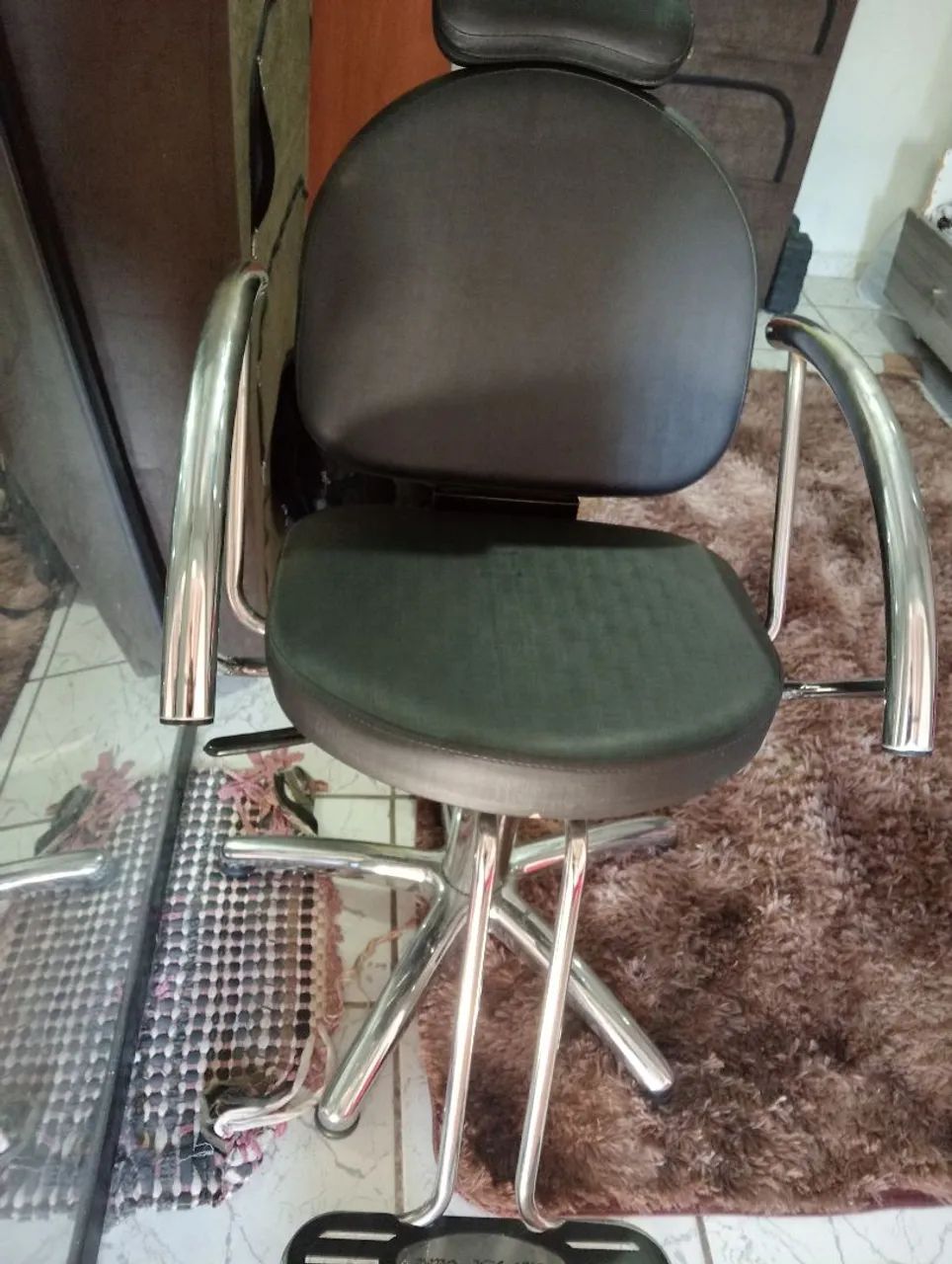 Cadeira Van de velde reclinável para salão e barbearia 