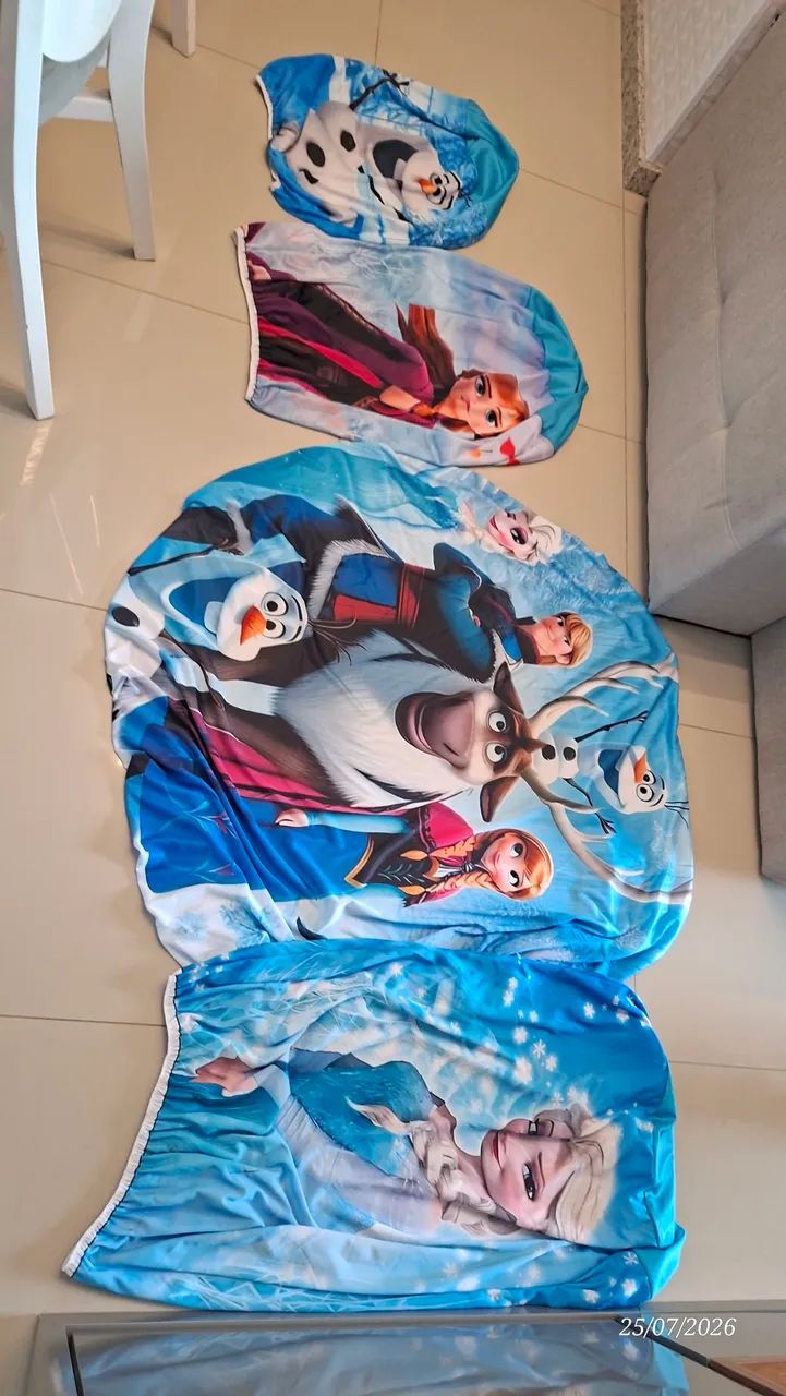 Kit capa painel e cilindros Frozen Elsa e Ana  - Foto 2