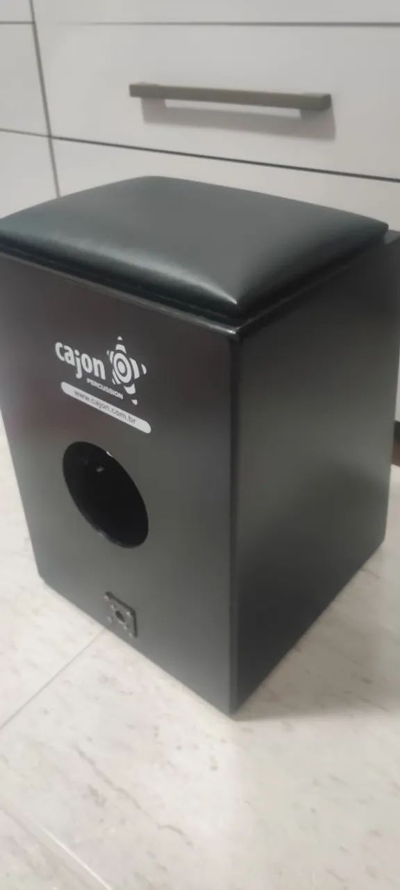 Cajón Percussion Inclinado Com Assento Estofado E Captação - Foto 3