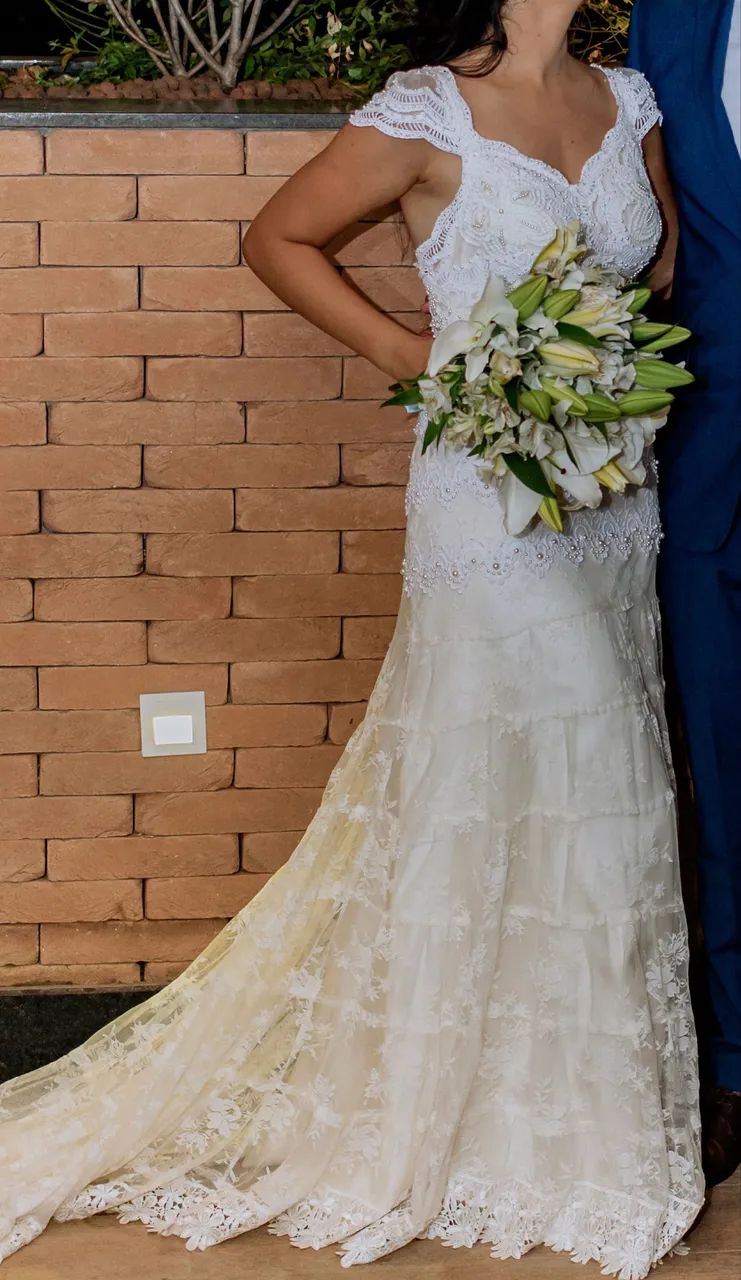 Vestido de noiva boho Luana Keyla 