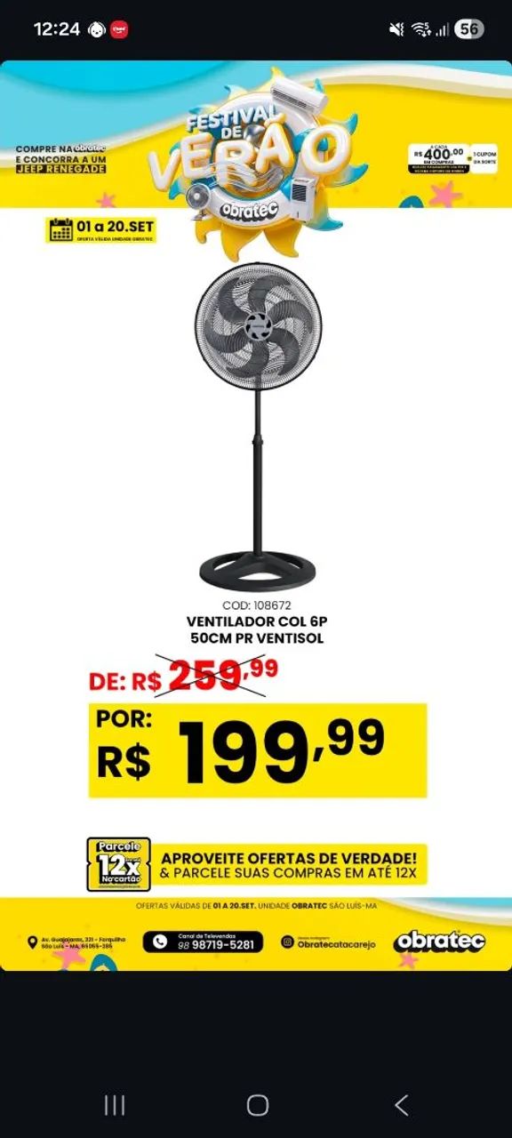 Vendo ventilador 