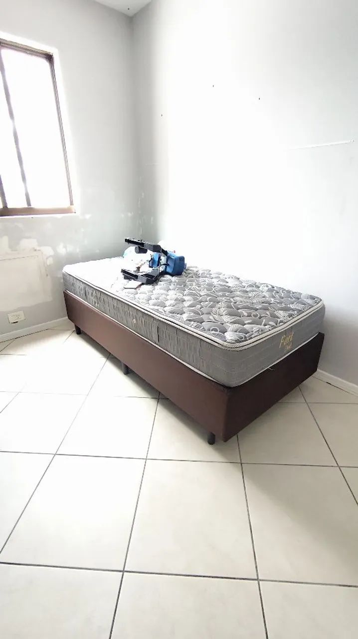 Cama Box Solteiro + Colchão Fort (Excelente estado)