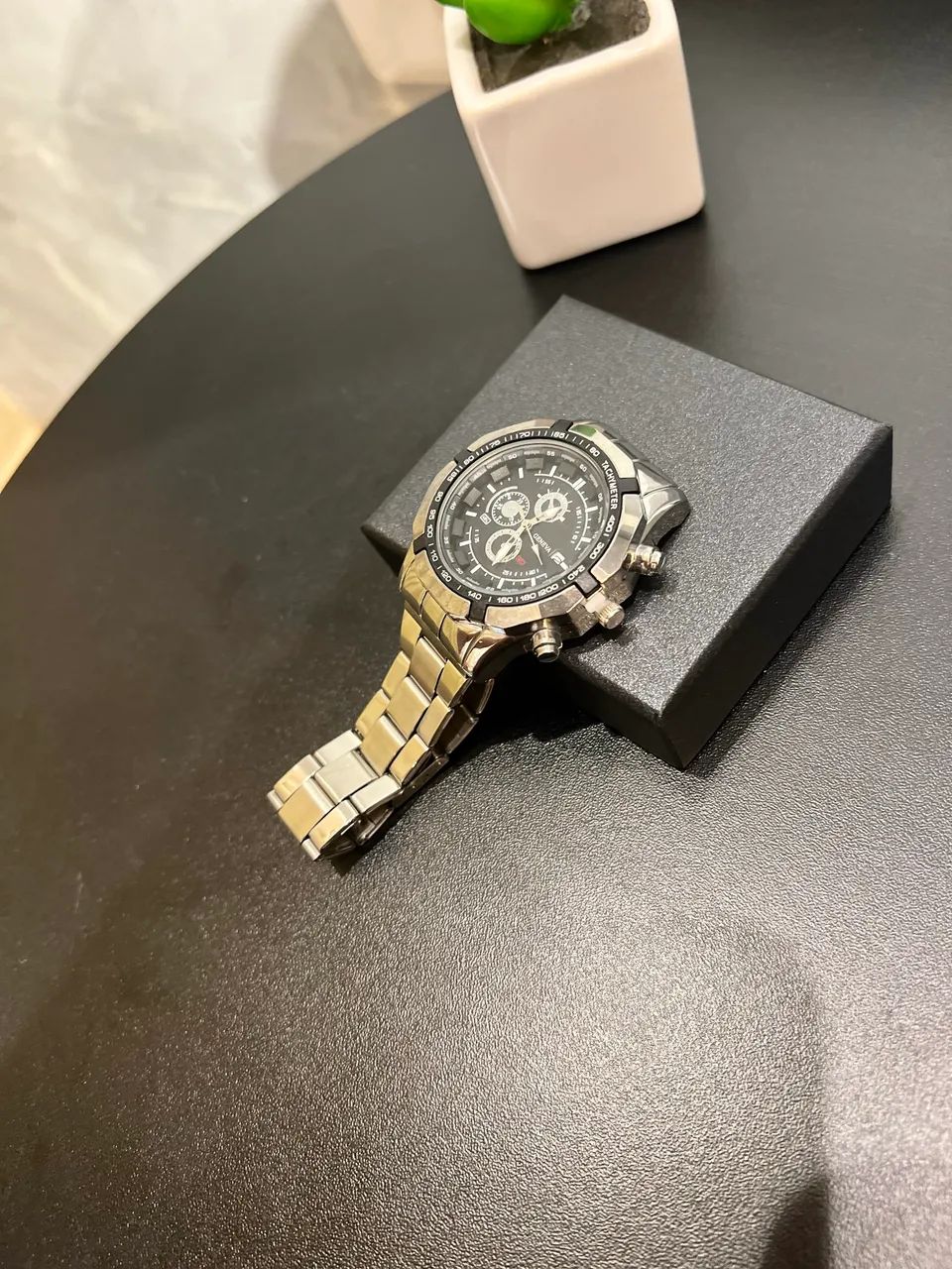 Relógio Masculino Geneva Aço Inox Prata - Foto 2