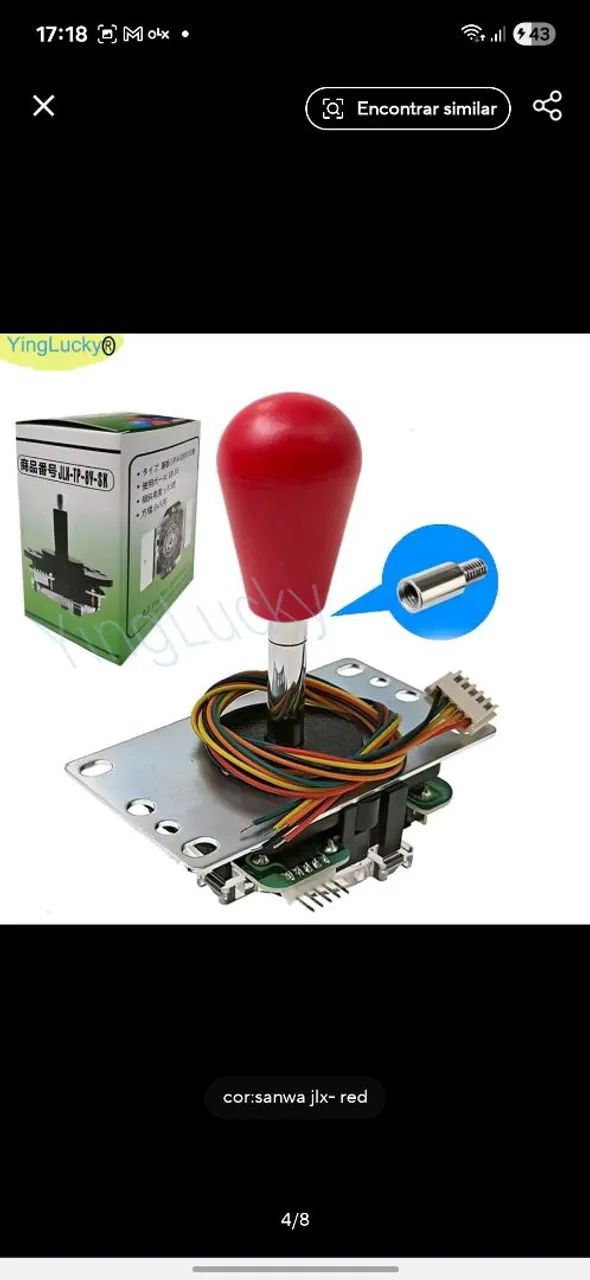 joystick arcade original da marca Sanwa