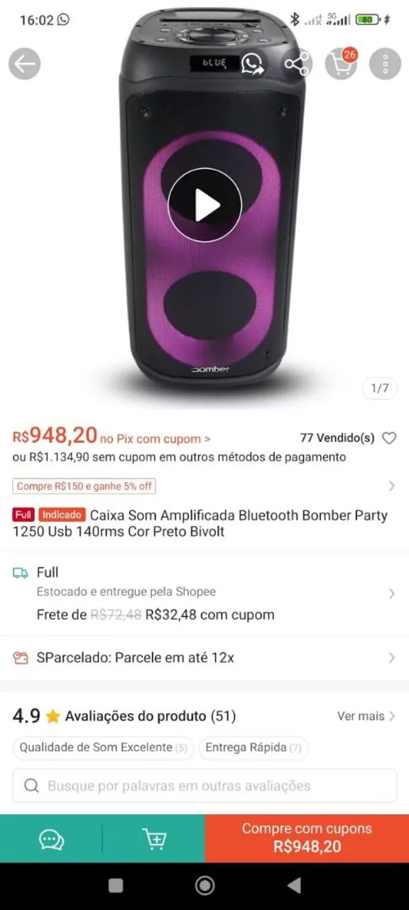 Caixa de Som  - Foto 2