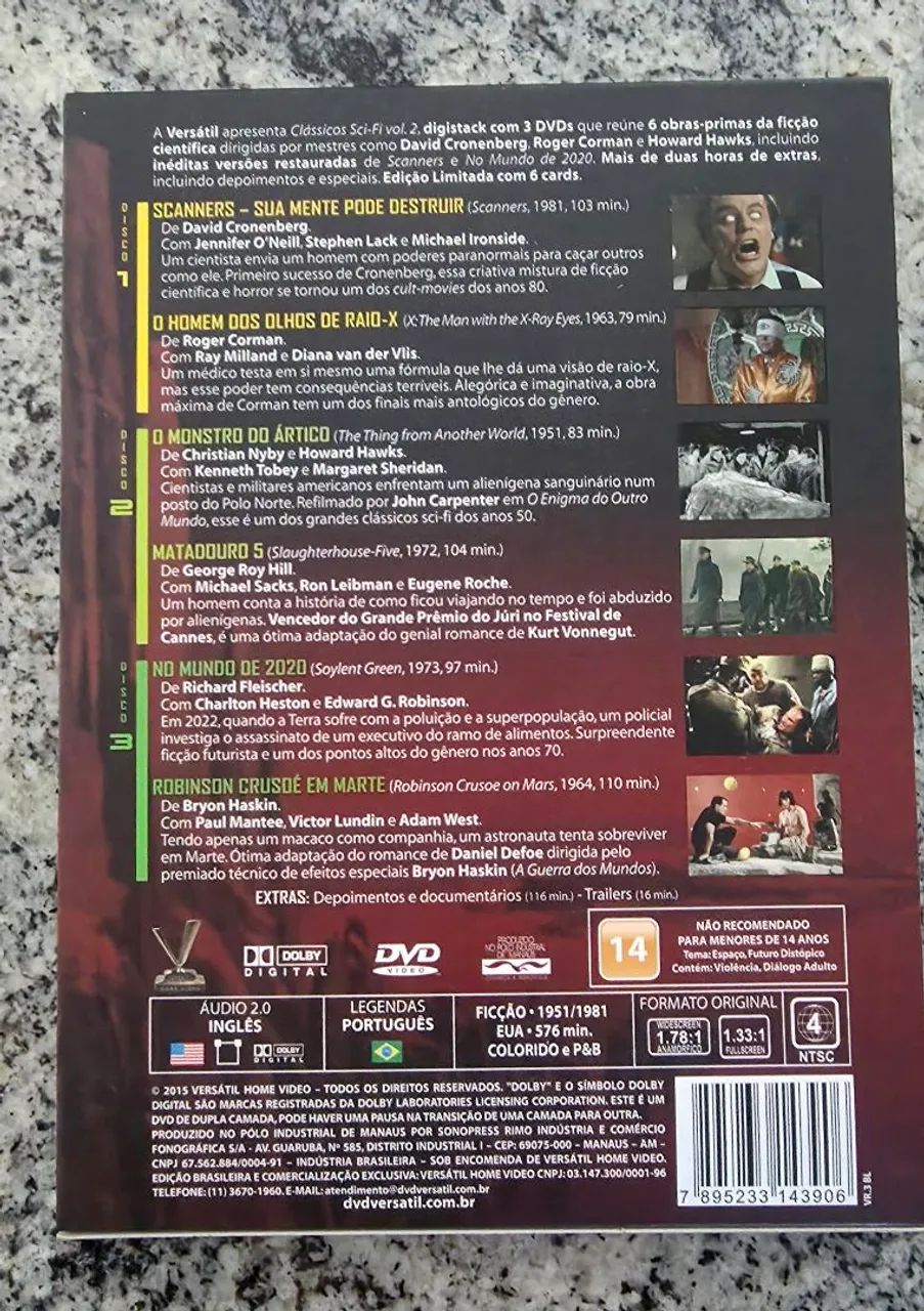 Box DVD Clássicos SCI FI  - Foto 2