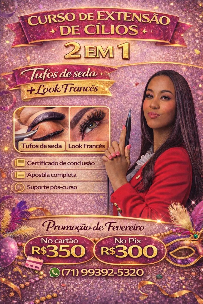 CURSOS 2 EM 1 - Tufos de Seda + Look Francês