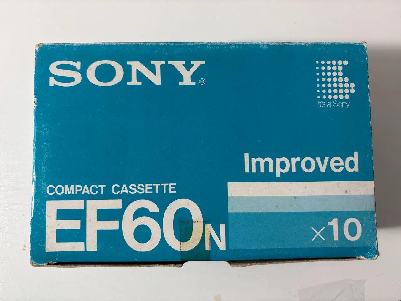 Fita cassete Sony EF 60 Improved (1985) caixa 10un